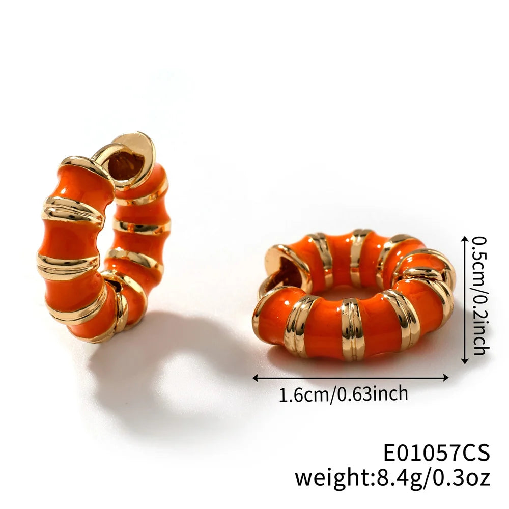 Caterpillar Hoop Earrings