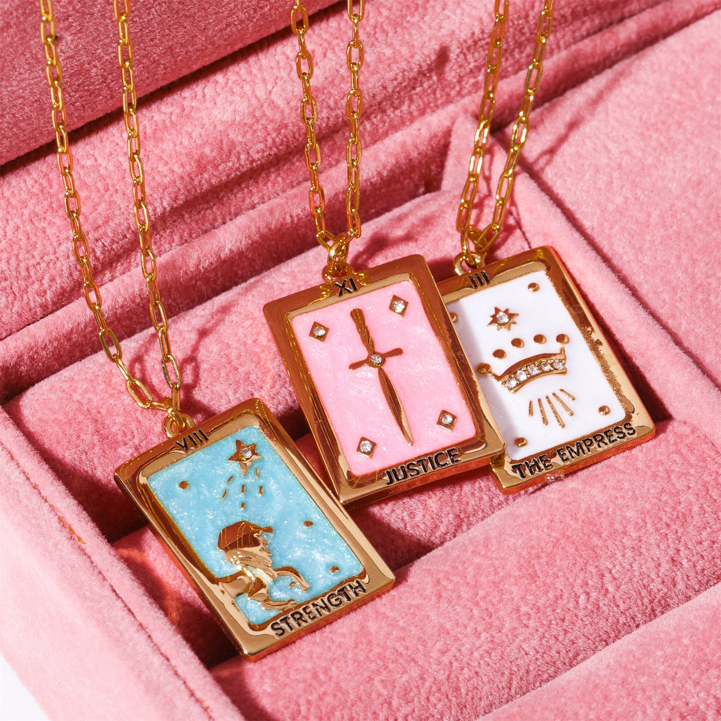 Vintage Pastel Tarot Pendant Necklace