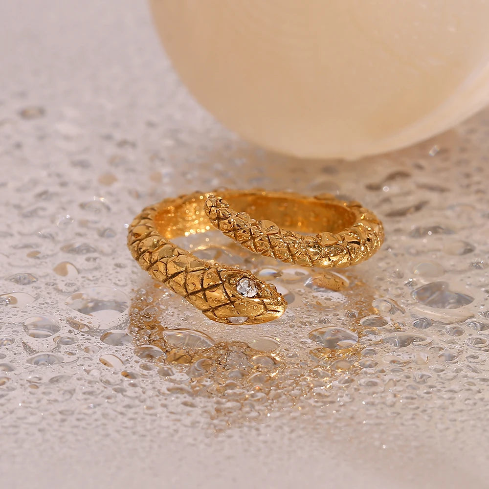 18K Gold Plated Snake Ring