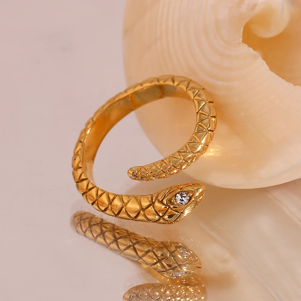 18K Gold Plated Snake Ring