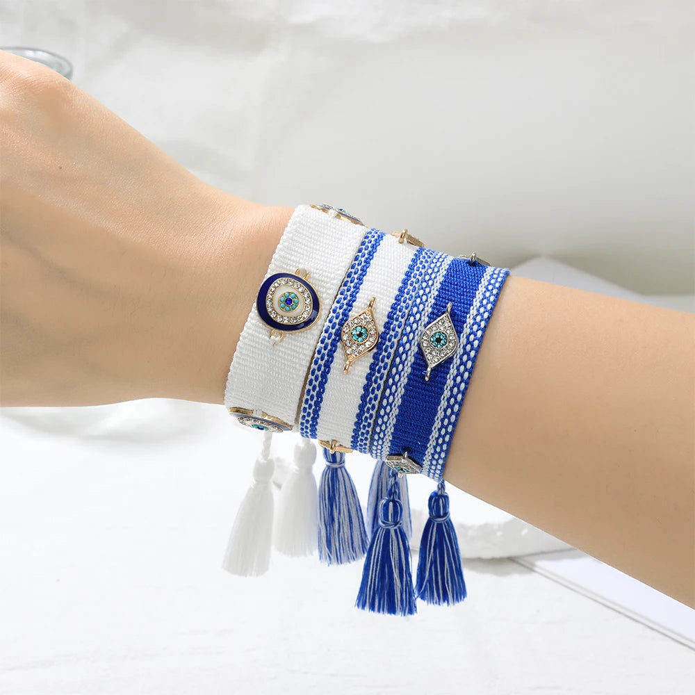 Evil Eye Vintage Woven Adjustable Bracelet