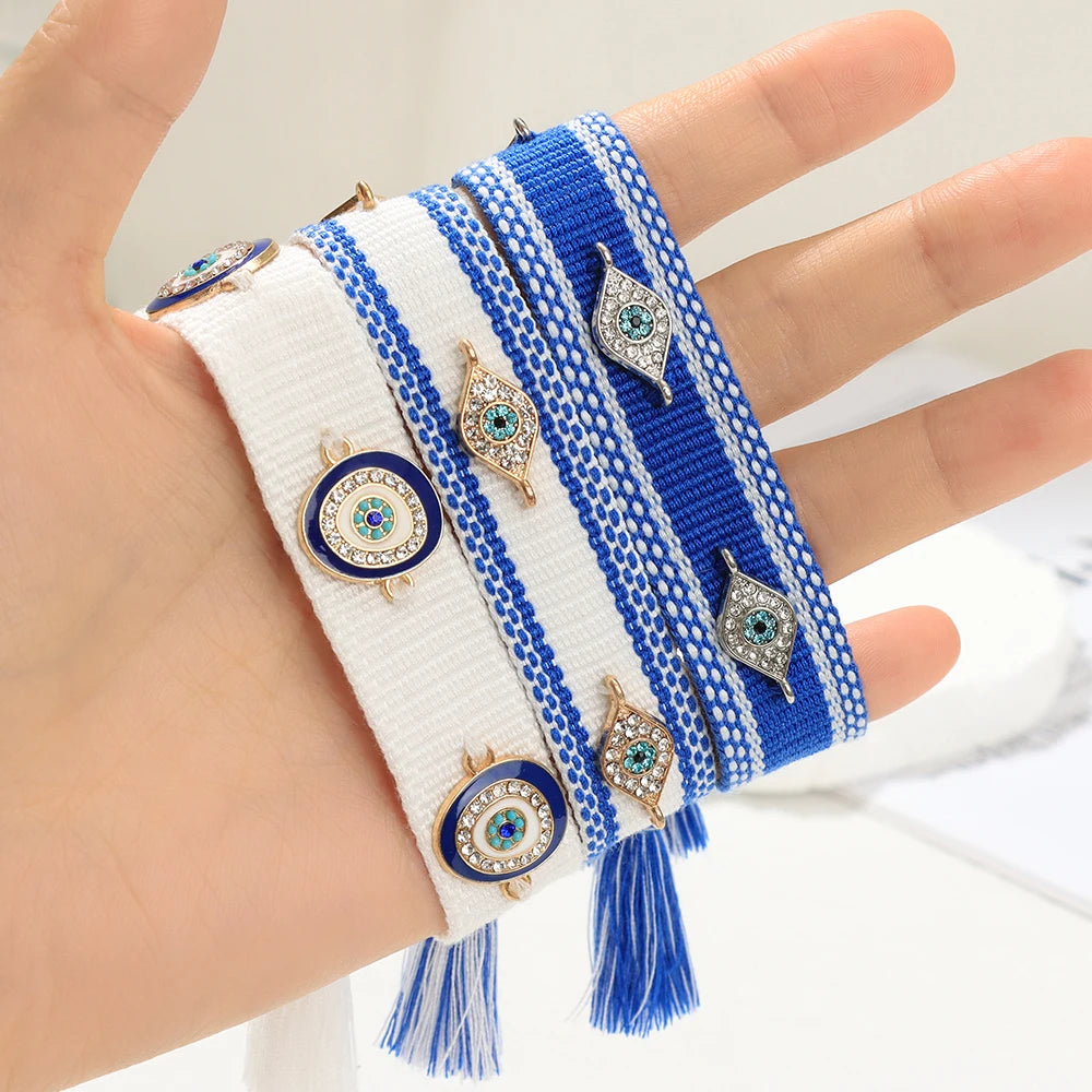 Evil Eye Vintage Woven Adjustable Bracelet