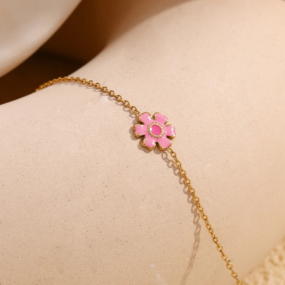 Dainty Enamel Charm Bracelets