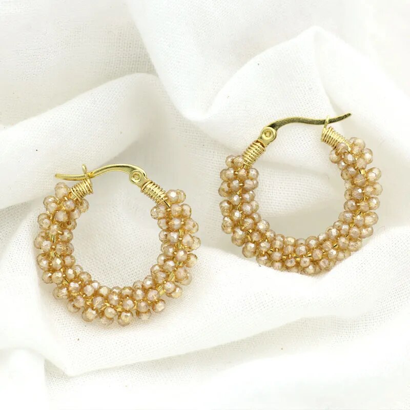 Beaded Hoop Earrings