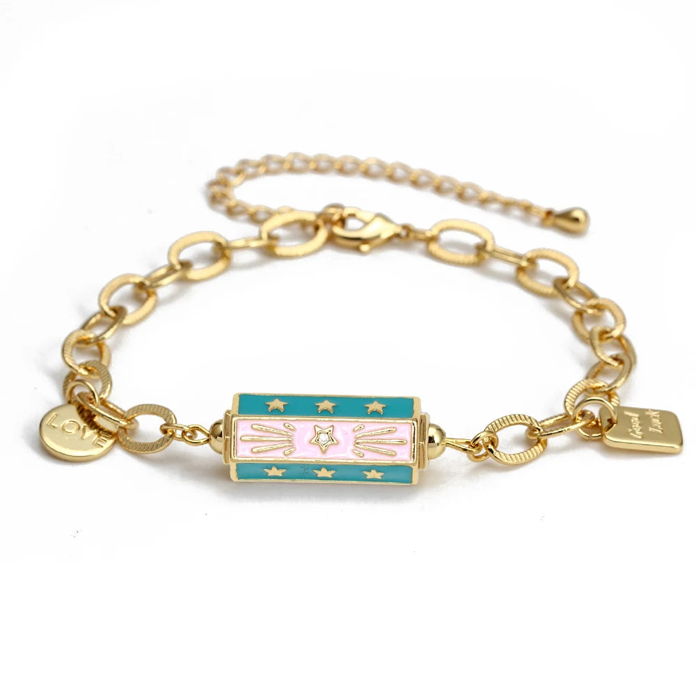 Bohemia Charm Link Chain Bracelet