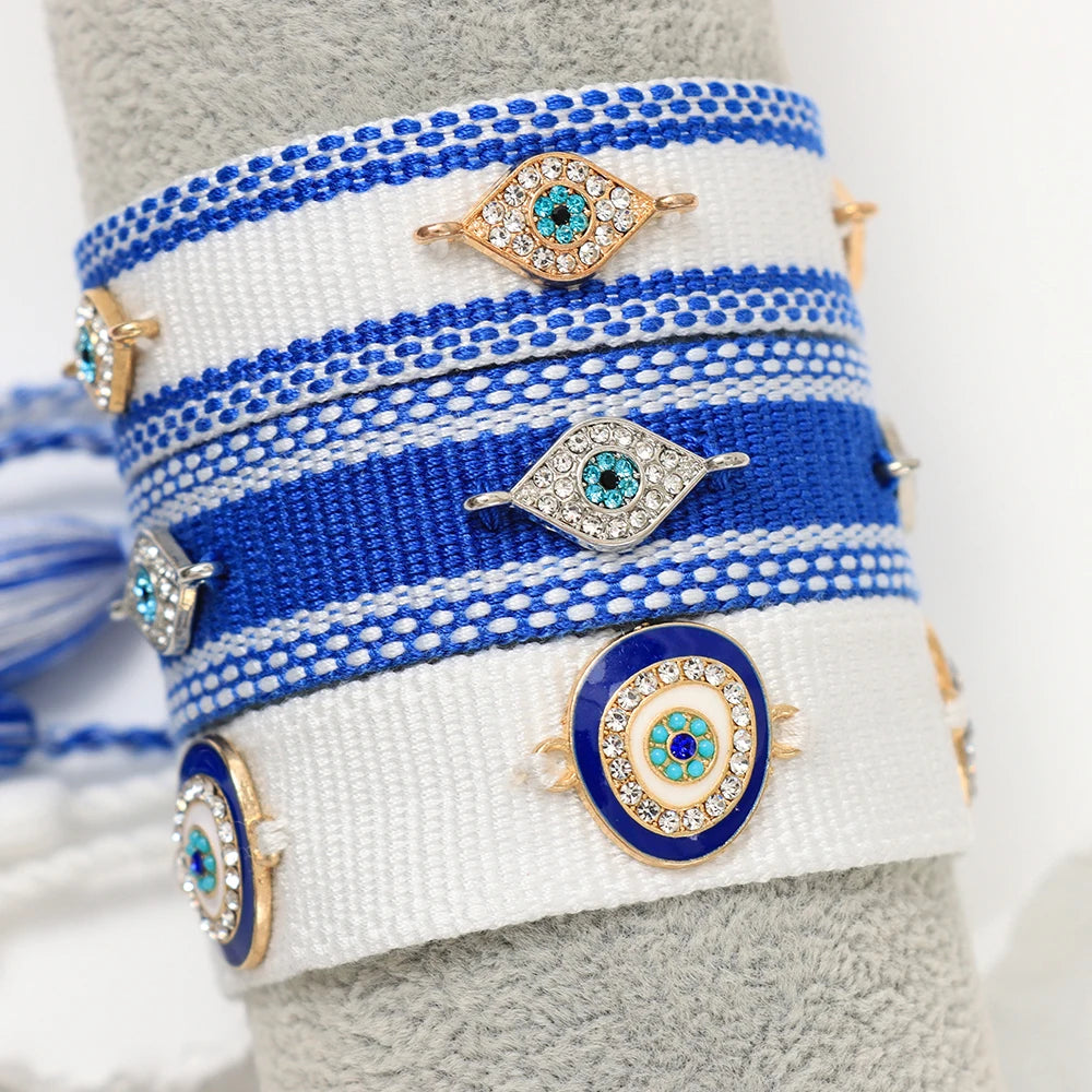 Evil Eye Vintage Woven Adjustable Bracelet