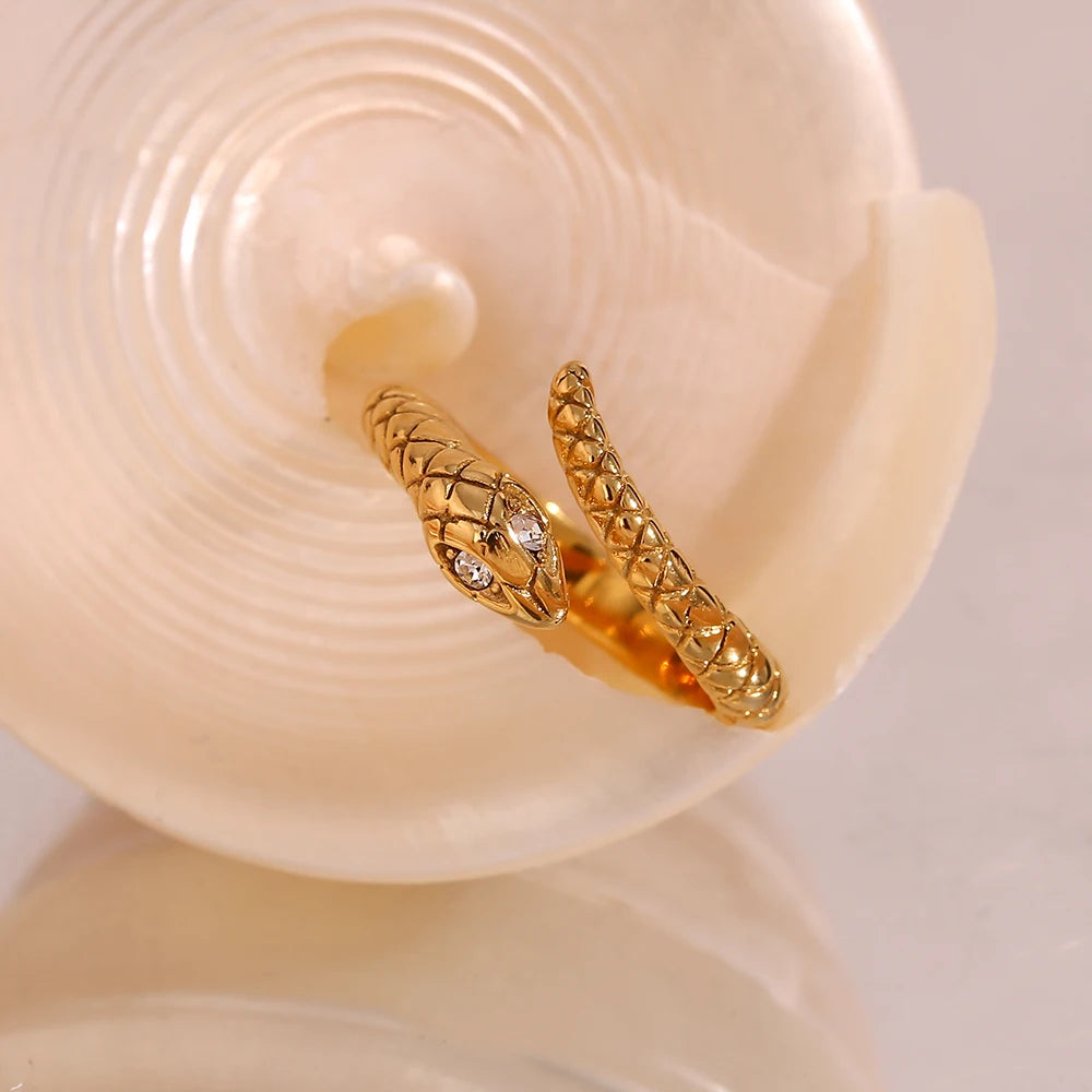 18K Gold Plated Snake Ring