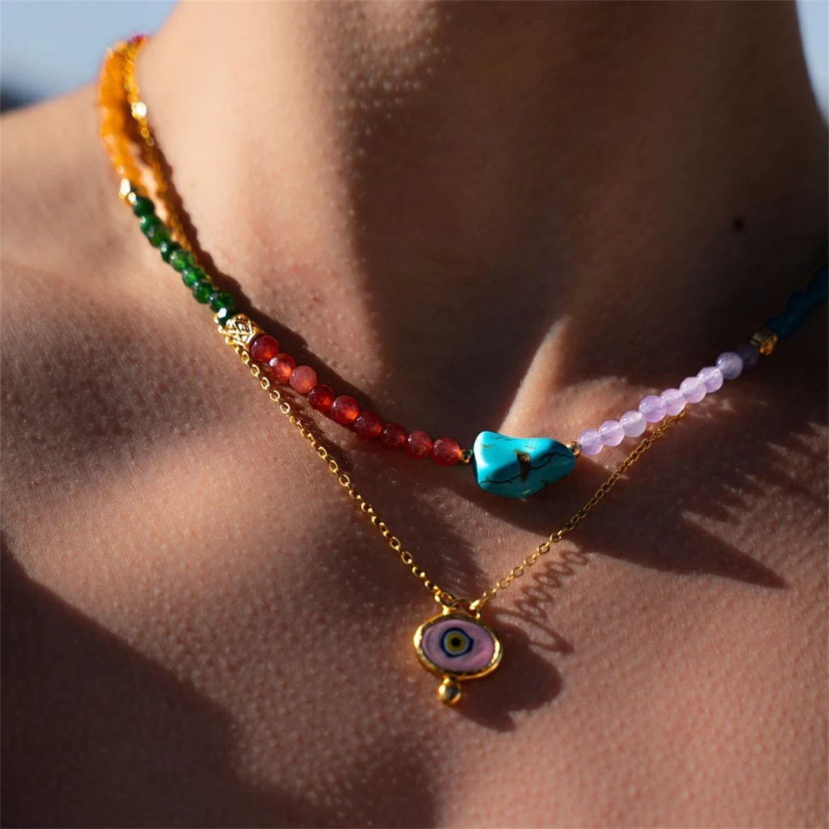 Santorini Evil Eye Necklace