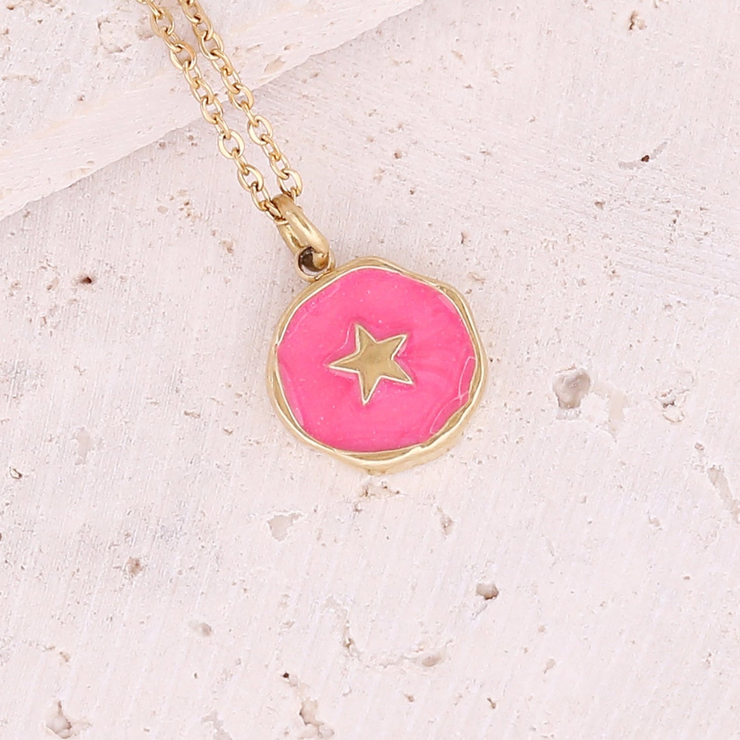 Enamel Summer Pendant Necklace