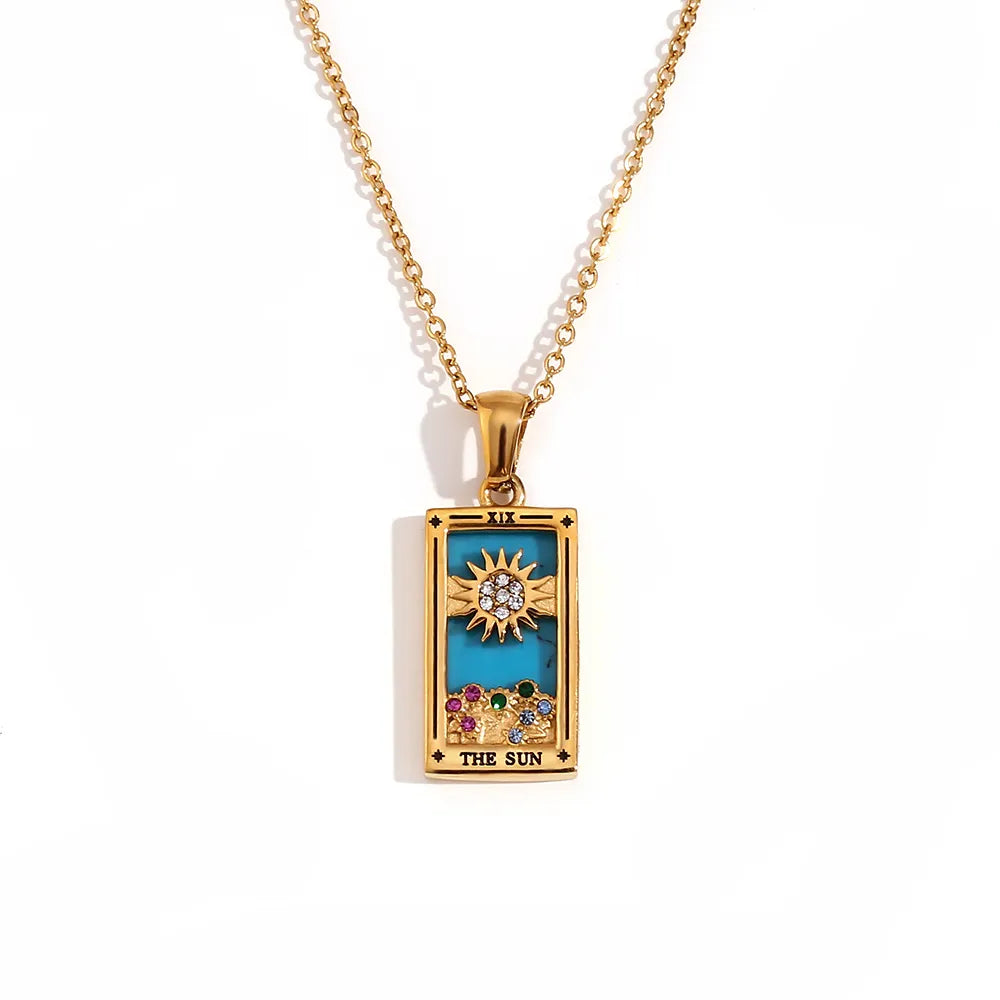 Tarot Pendant Necklace Silver Gold