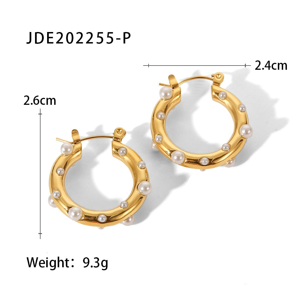 Chunky Zircon Hoop Earrings