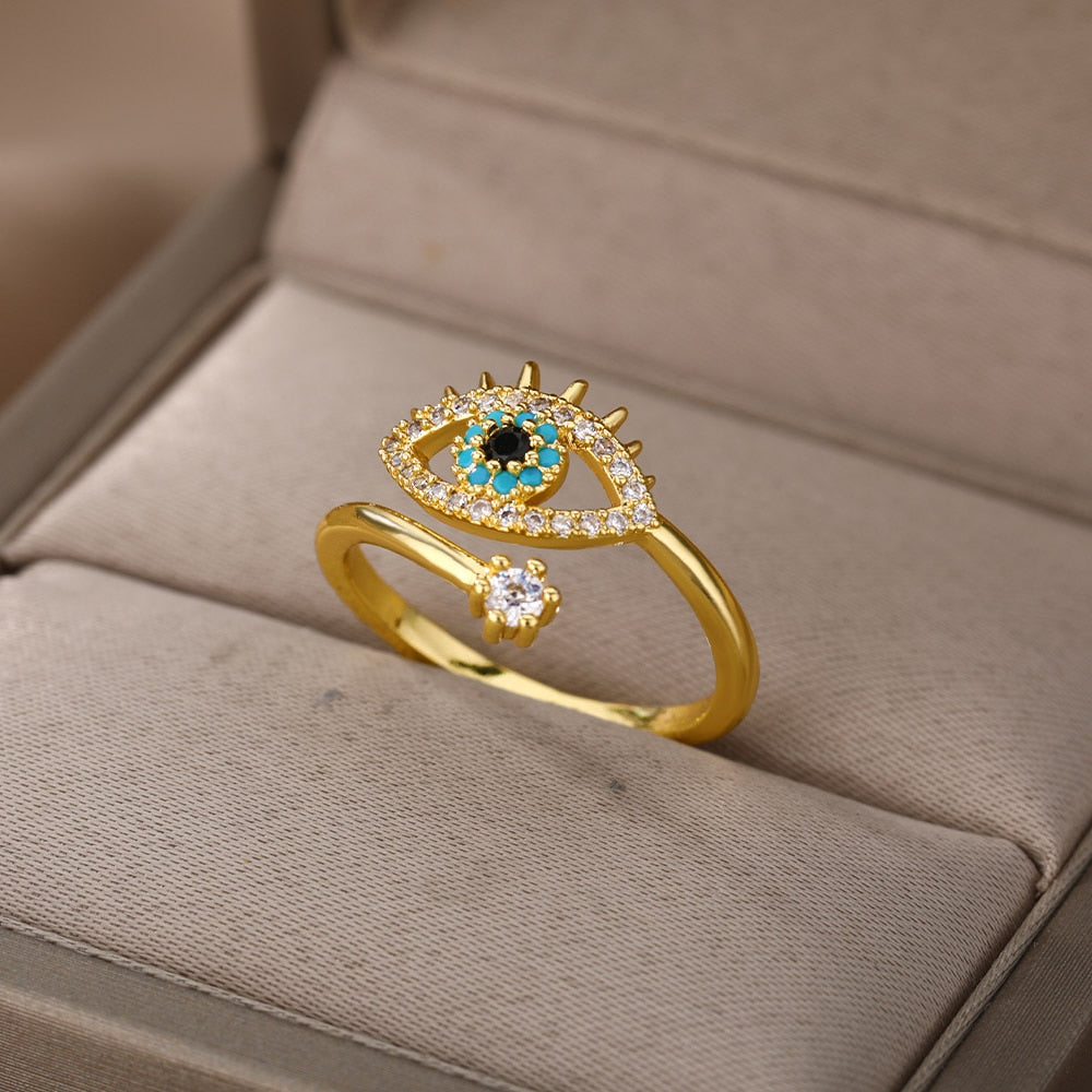 Evil Eye Zircon Ring