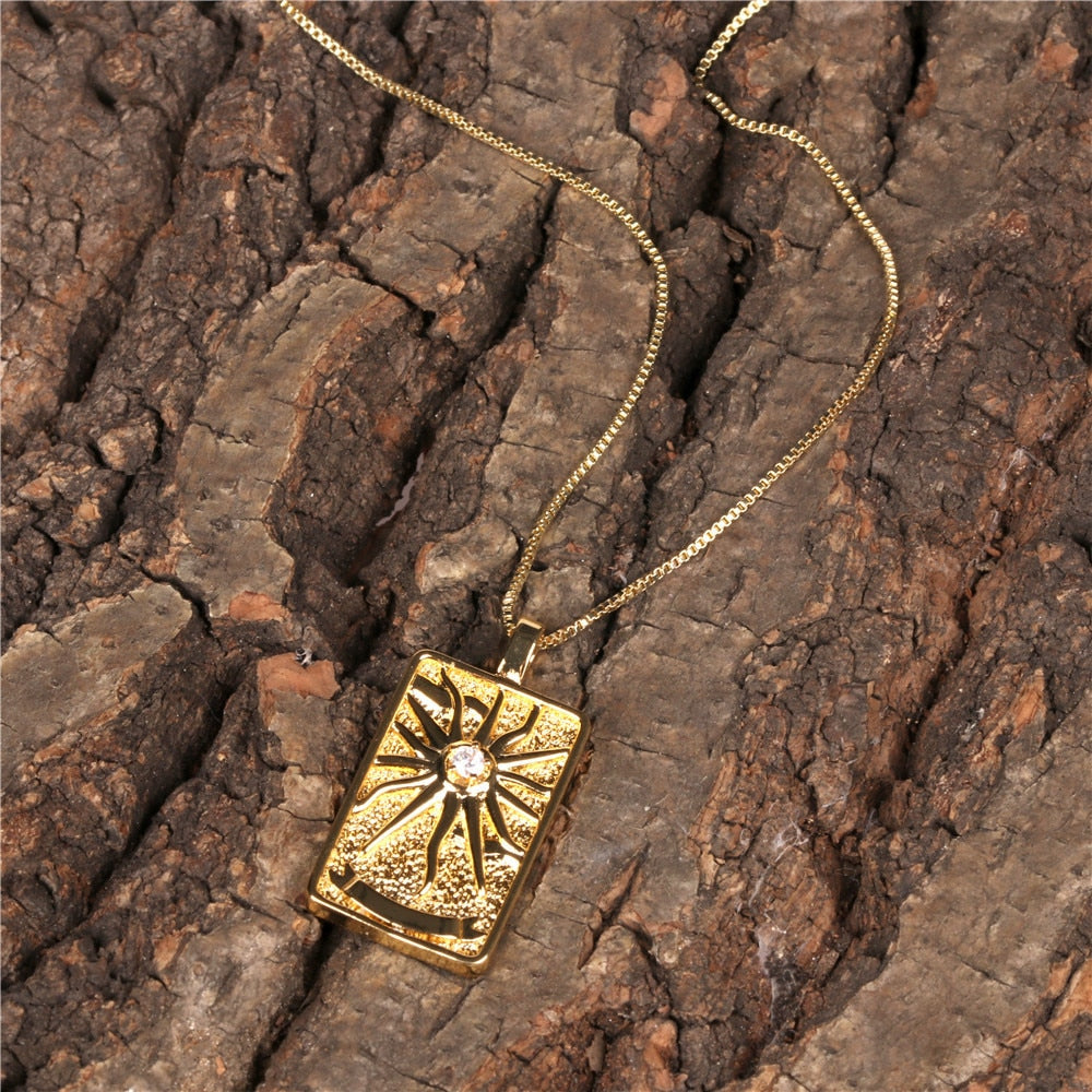 Vintage Tarot Card Pendant Necklace