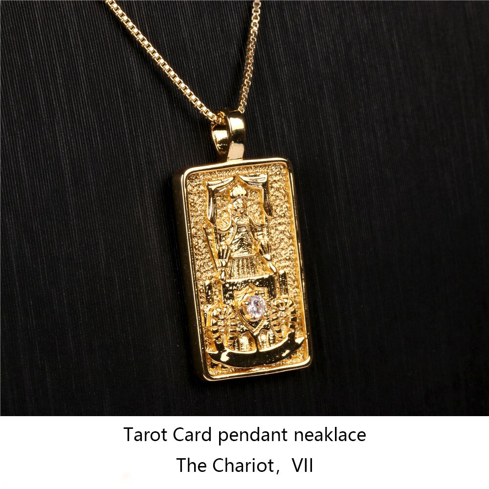 Vintage Tarot Card Pendant Necklace