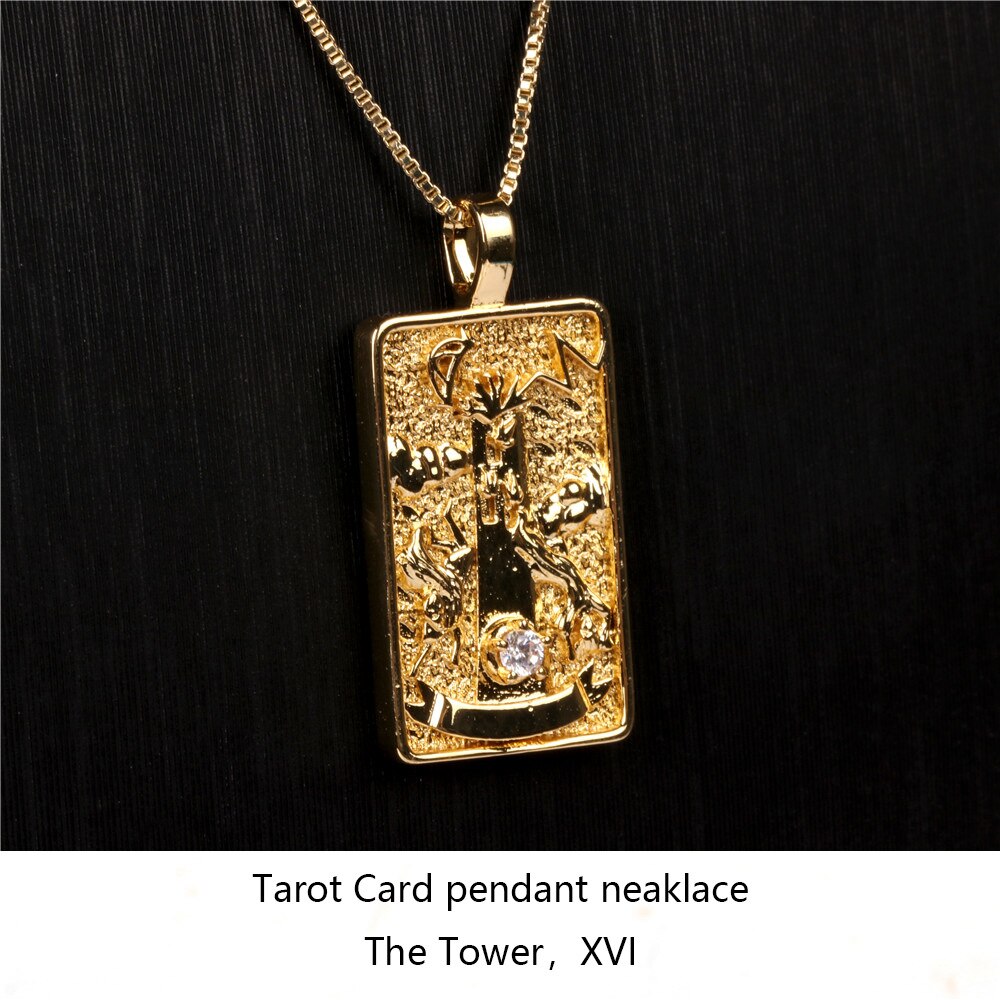 Vintage Tarot Card Pendant Necklace