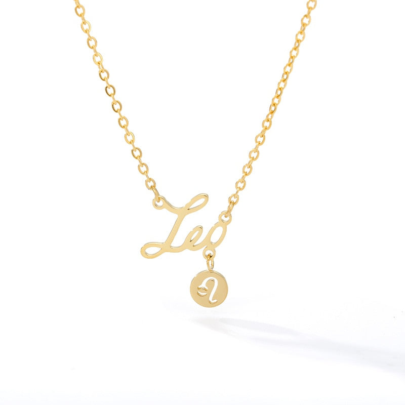 Zodiac Name & Symbol Necklaces