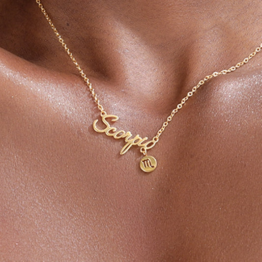 Zodiac Name & Symbol Necklaces