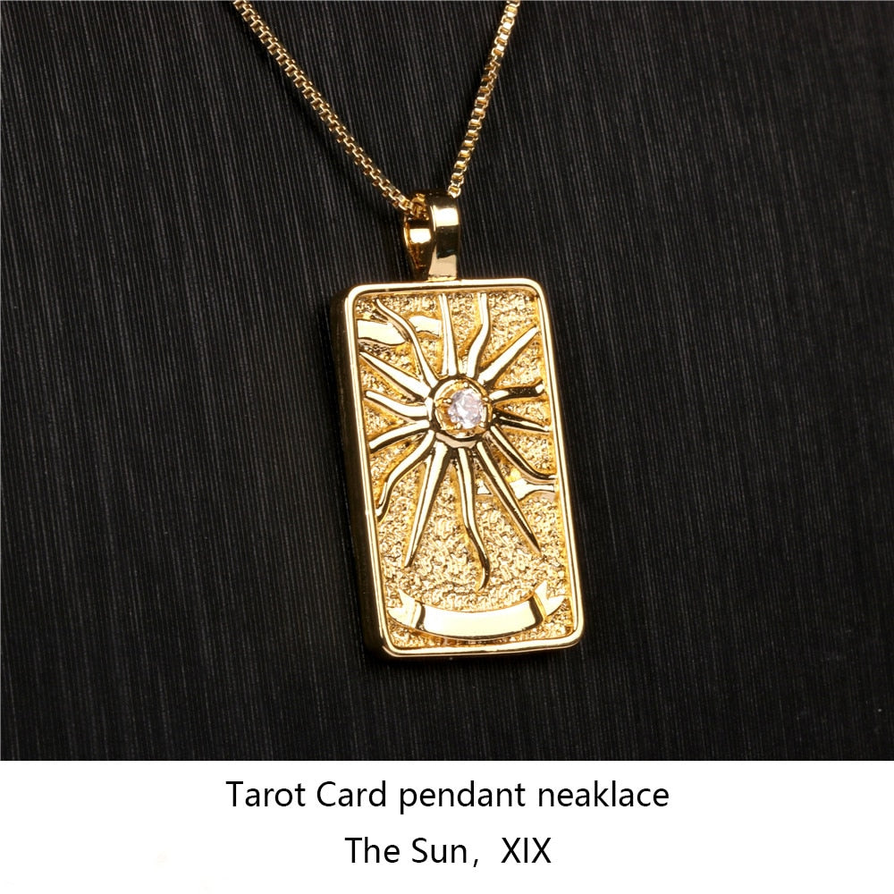 Vintage Tarot Card Pendant Necklace