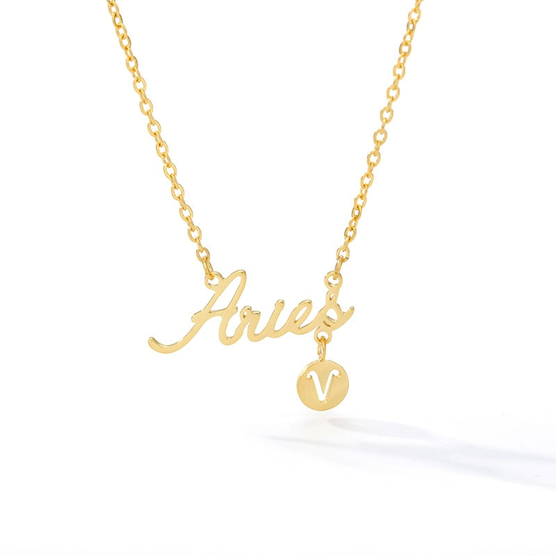 Zodiac Name & Symbol Necklaces