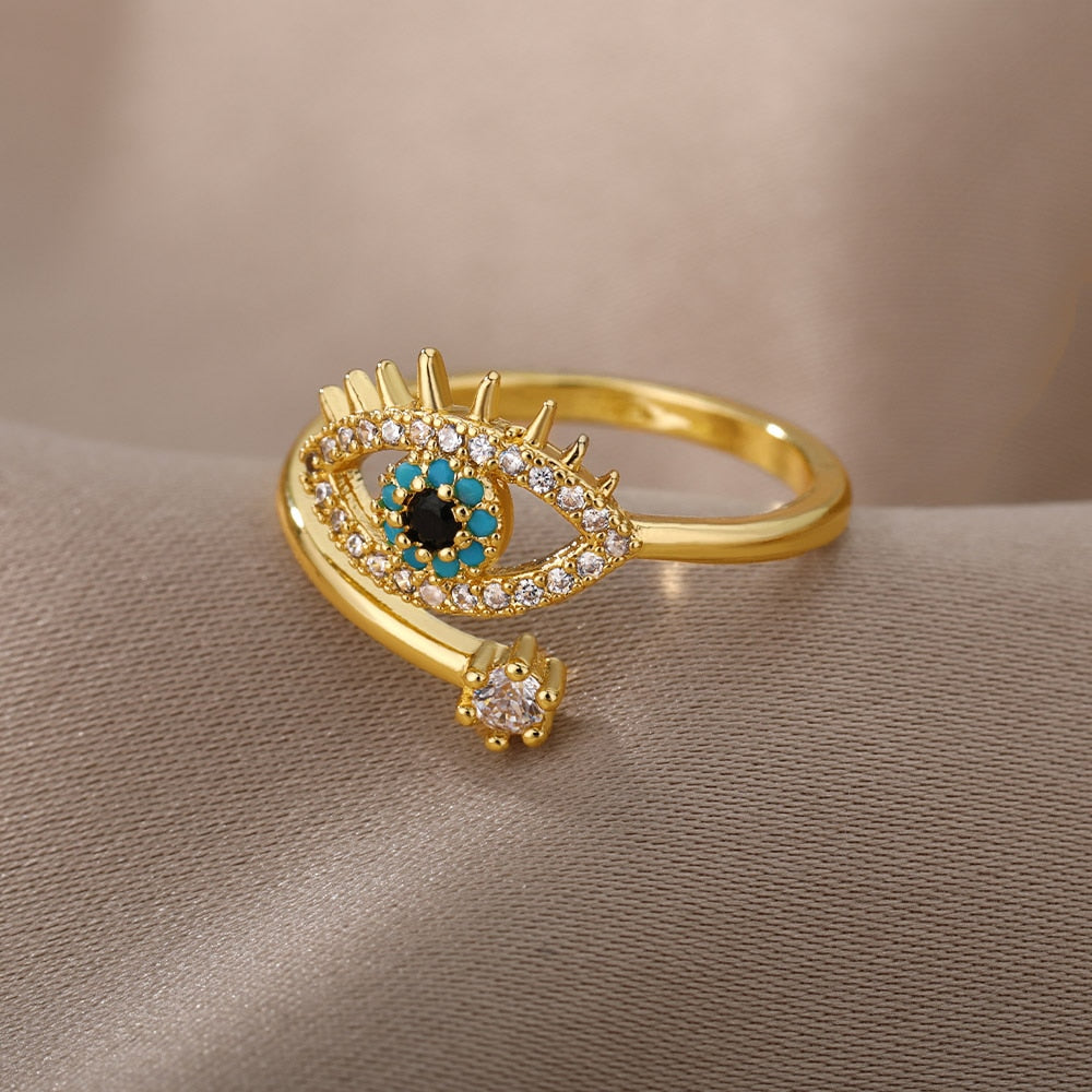 Evil Eye Zircon Ring