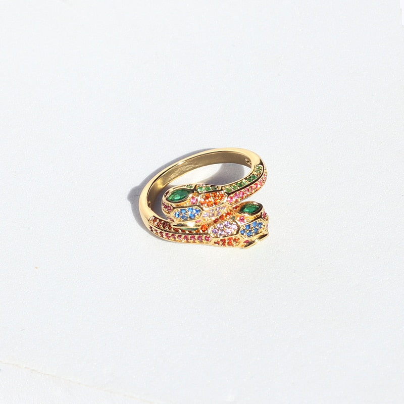 Rainbow Snake Ring