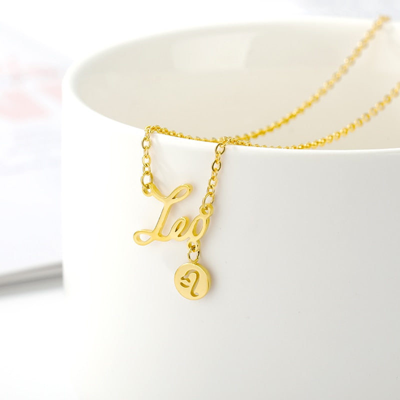 Zodiac Name & Symbol Necklaces