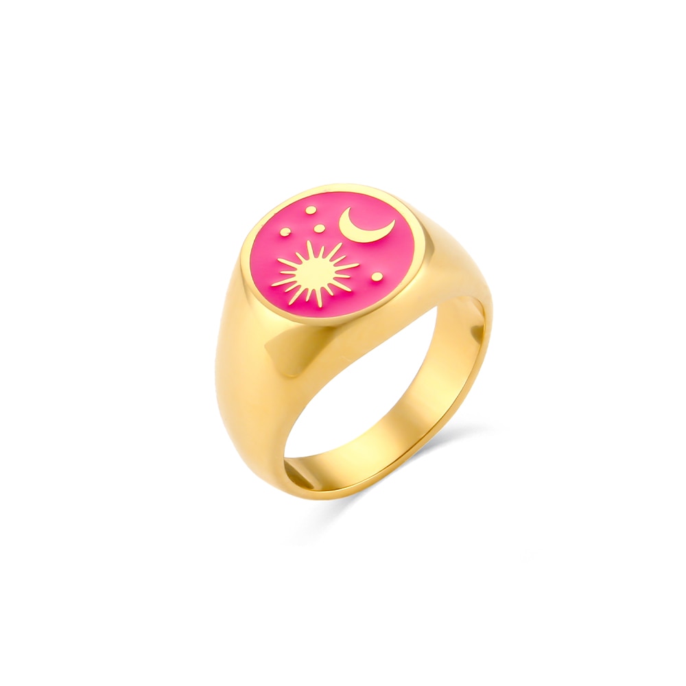 Star Moon Universe Enamel Ring