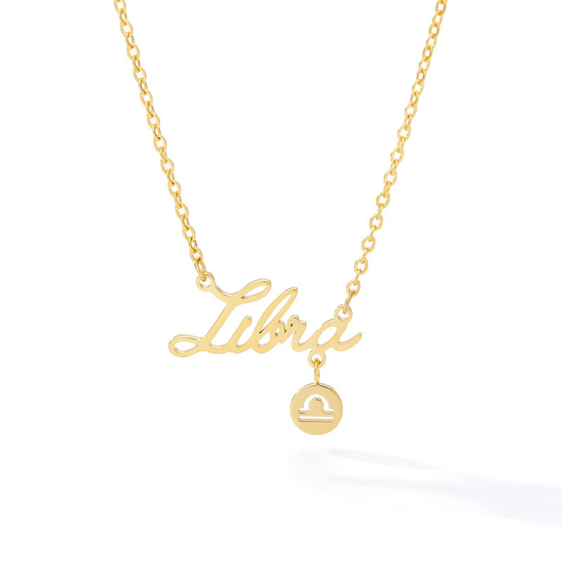 Zodiac Name & Symbol Necklaces