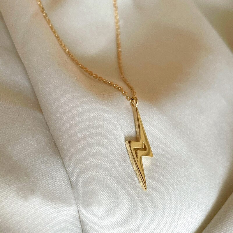 Sterling Silver Lightning Pendant Necklace