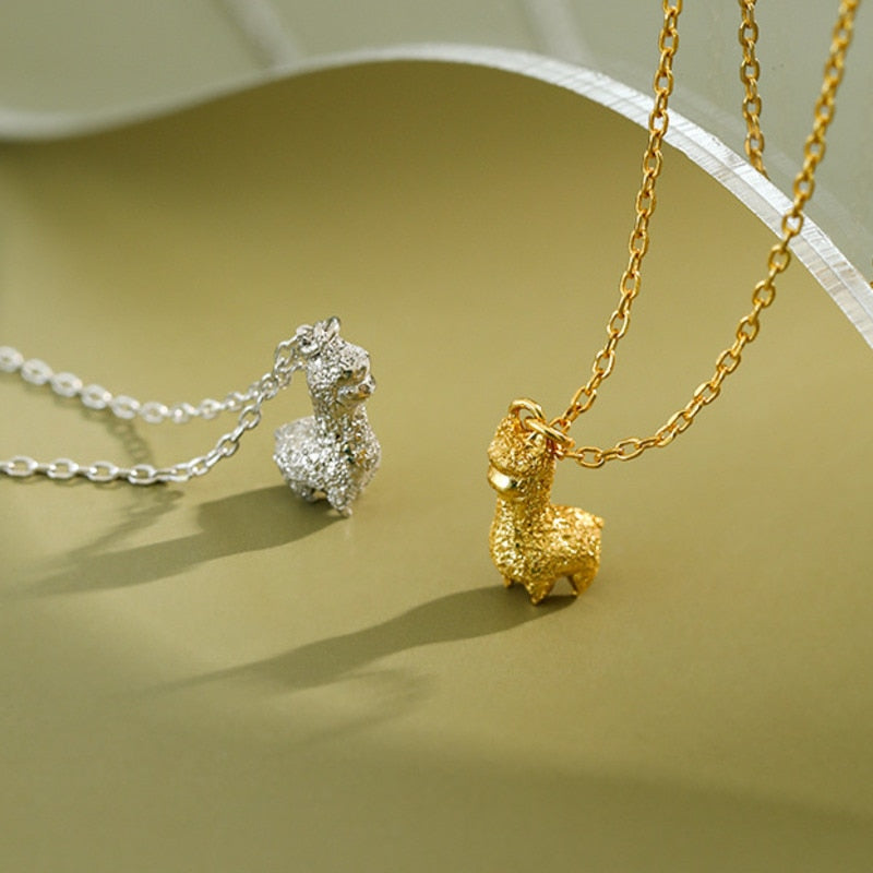 Sterling Silver Llama Pendant Necklace