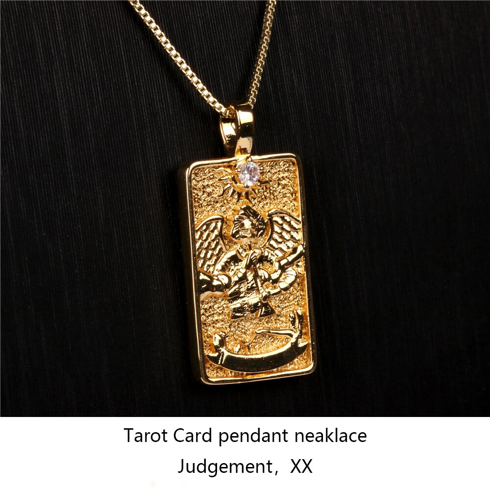 Vintage Tarot Card Pendant Necklace