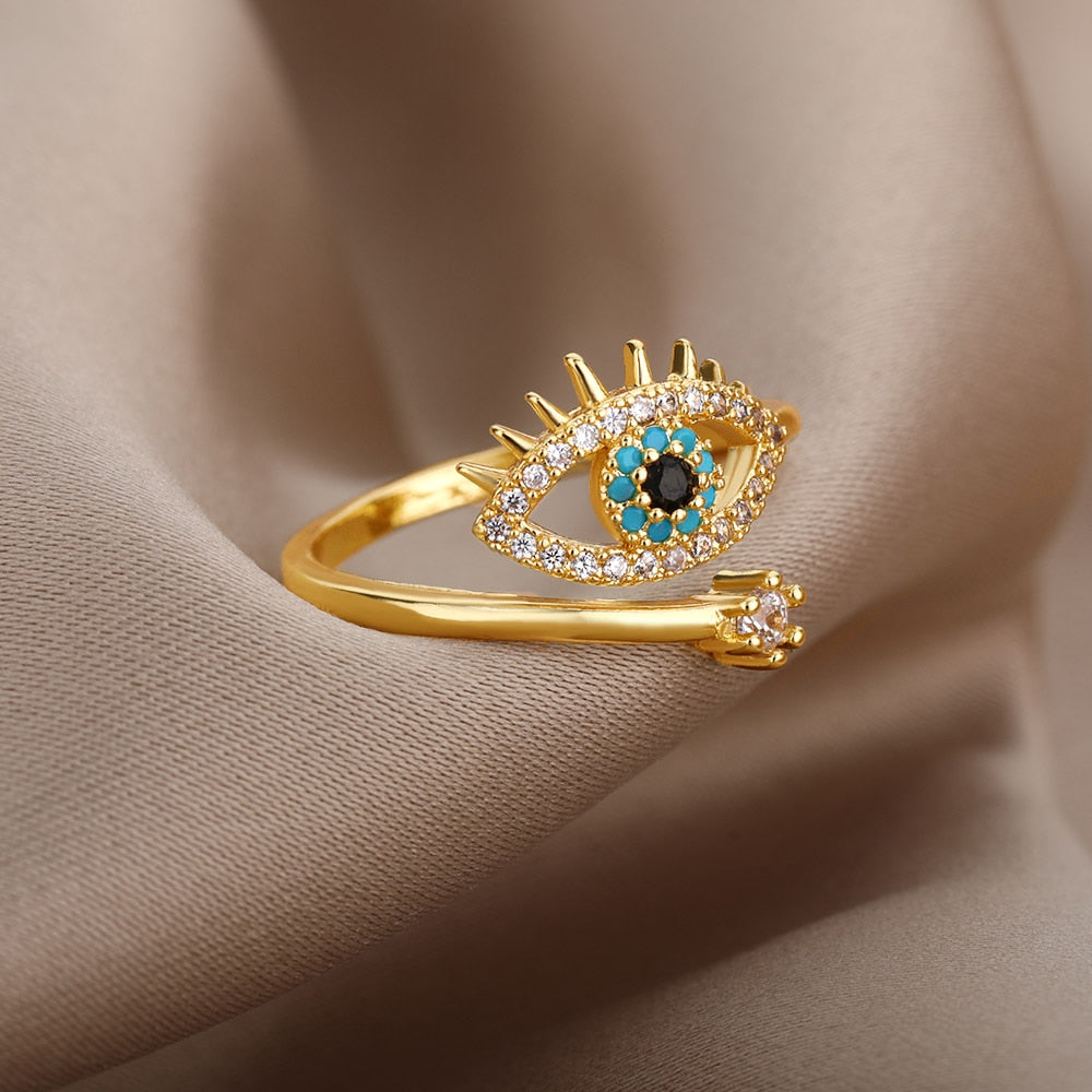 Evil Eye Zircon Ring