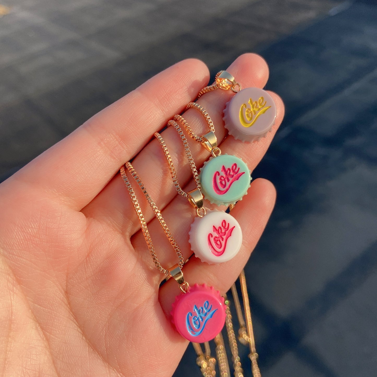 Bottle Cap Pendant Necklace