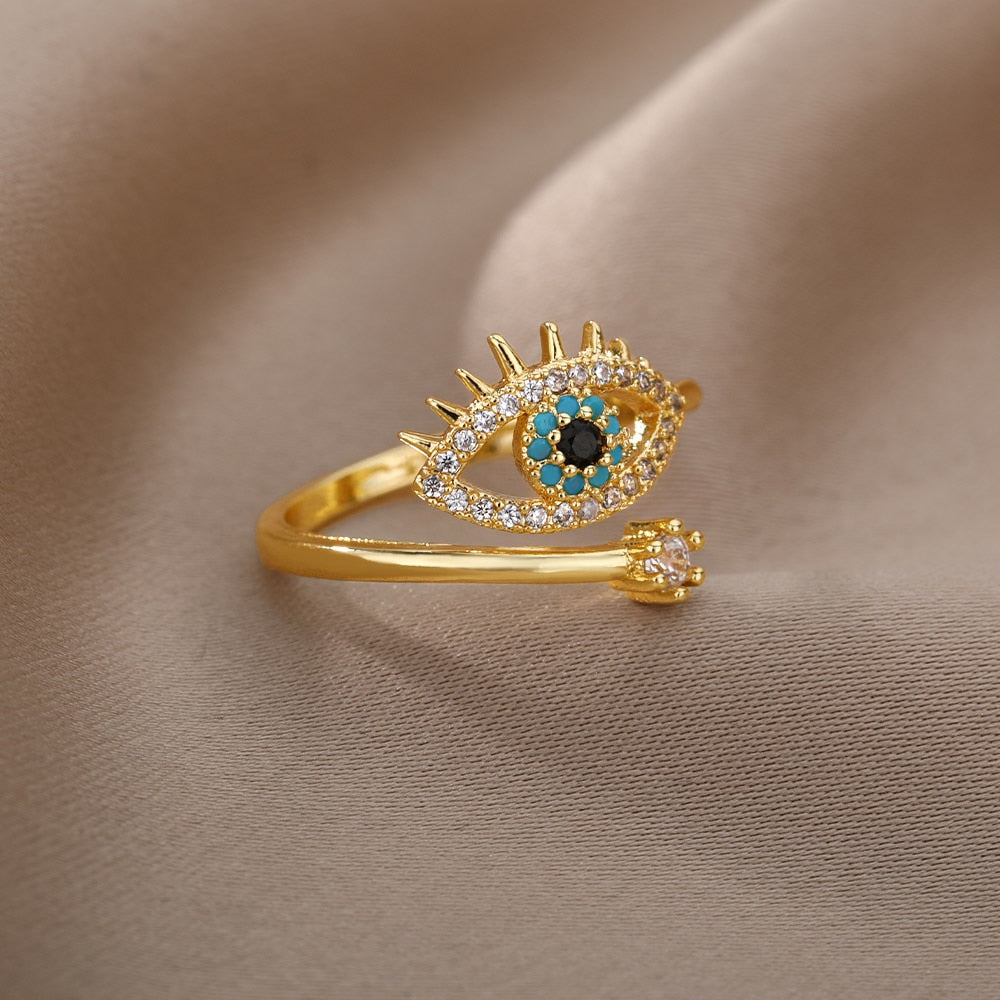 Evil Eye Zircon Ring