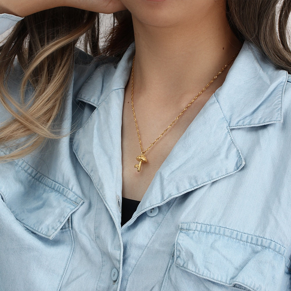 Toadstool Pendant Necklace