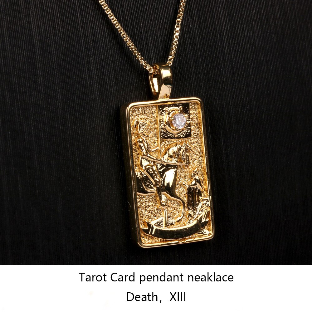 Vintage Tarot Card Pendant Necklace