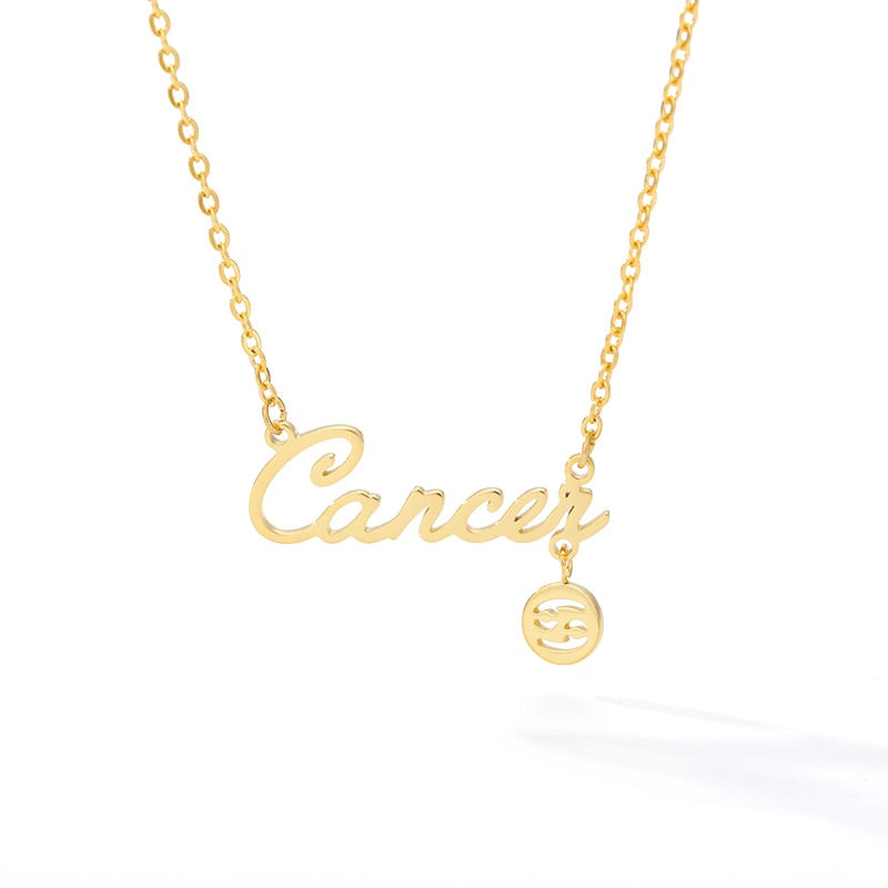 Zodiac Name & Symbol Necklaces