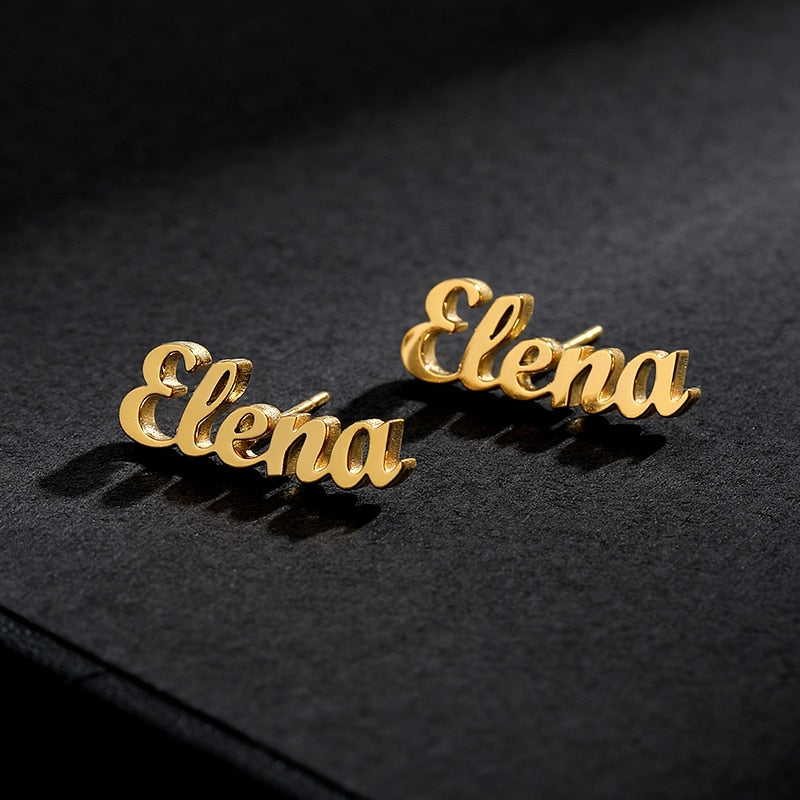 Personalised Name Stud Earrings