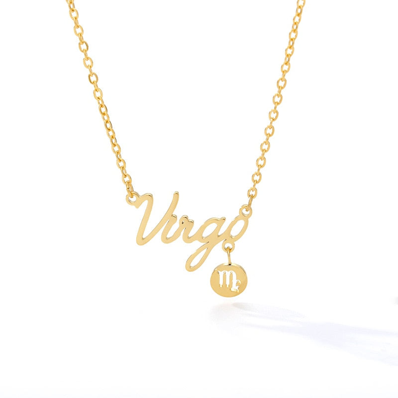 Zodiac Name & Symbol Necklaces