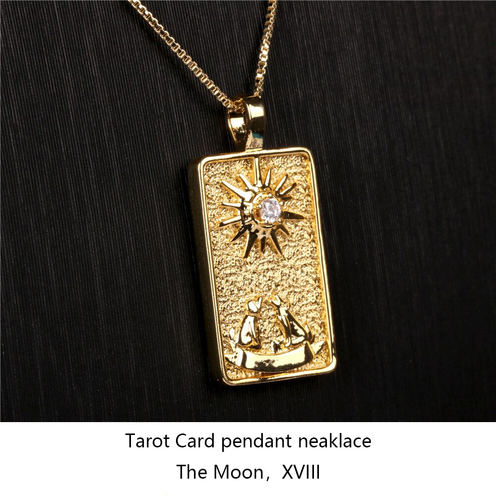 Vintage Tarot Card Pendant Necklace