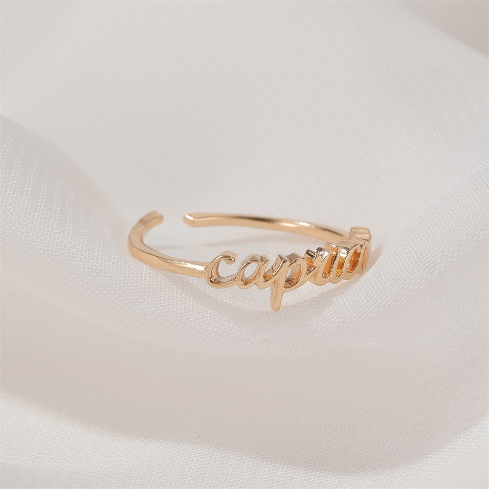 Minimalist Zodiac Rings