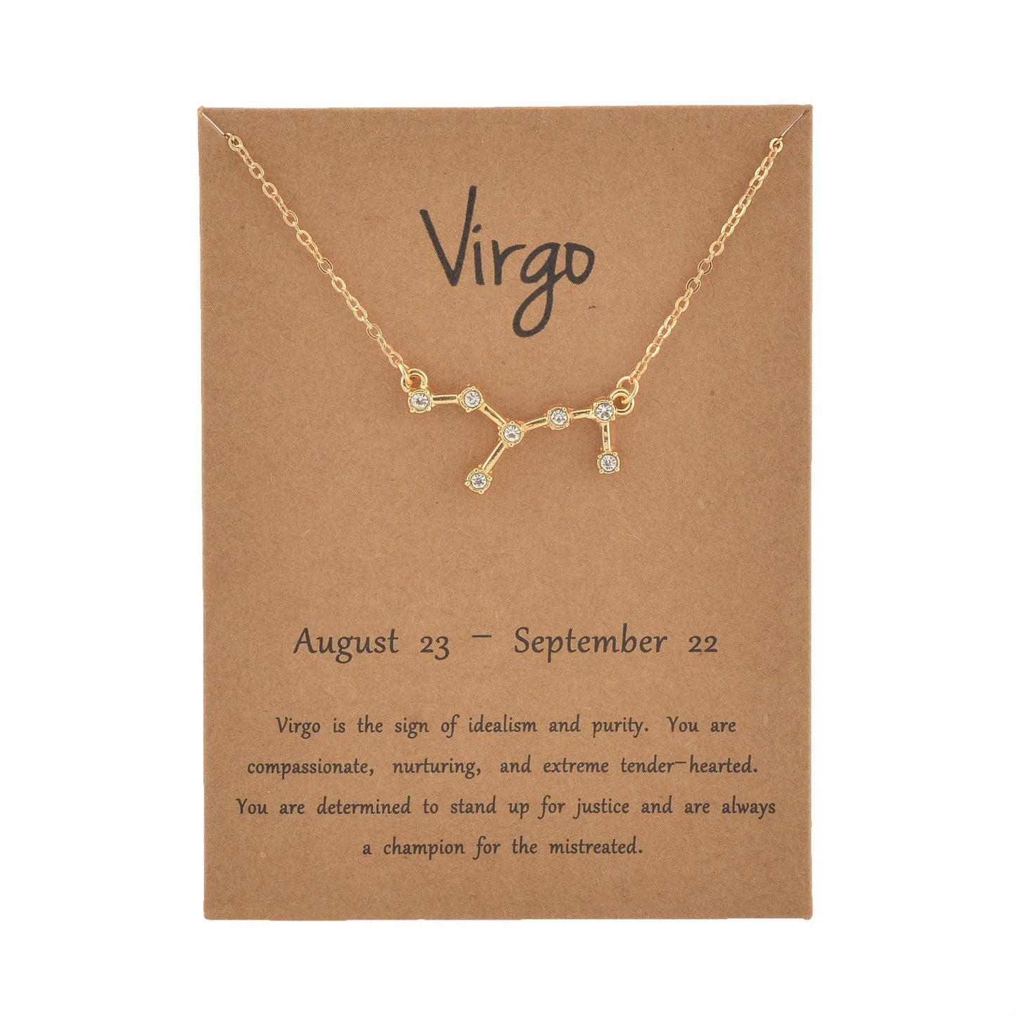 Constellation Zodiac Crystal Necklace