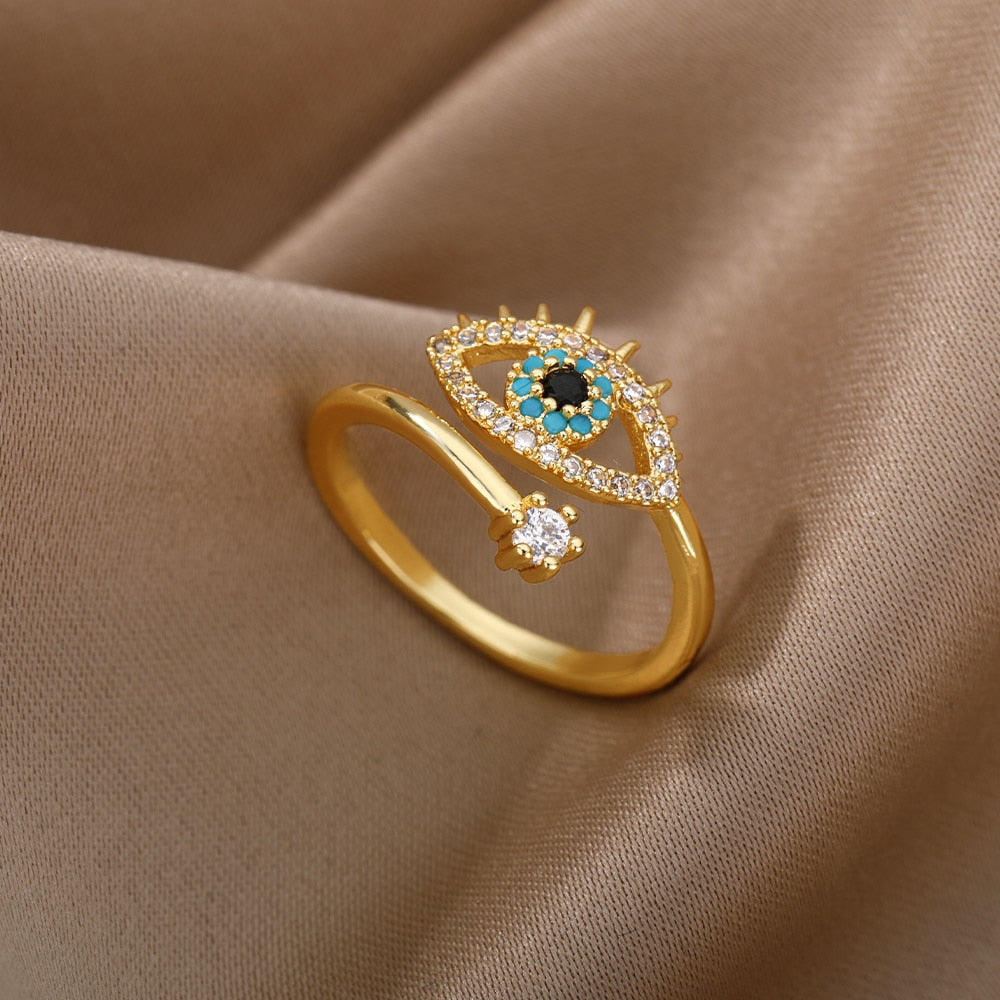 Evil Eye Zircon Ring