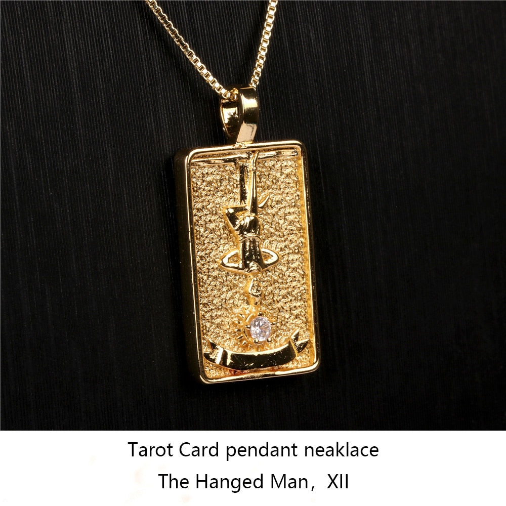 Vintage Tarot Card Pendant Necklace