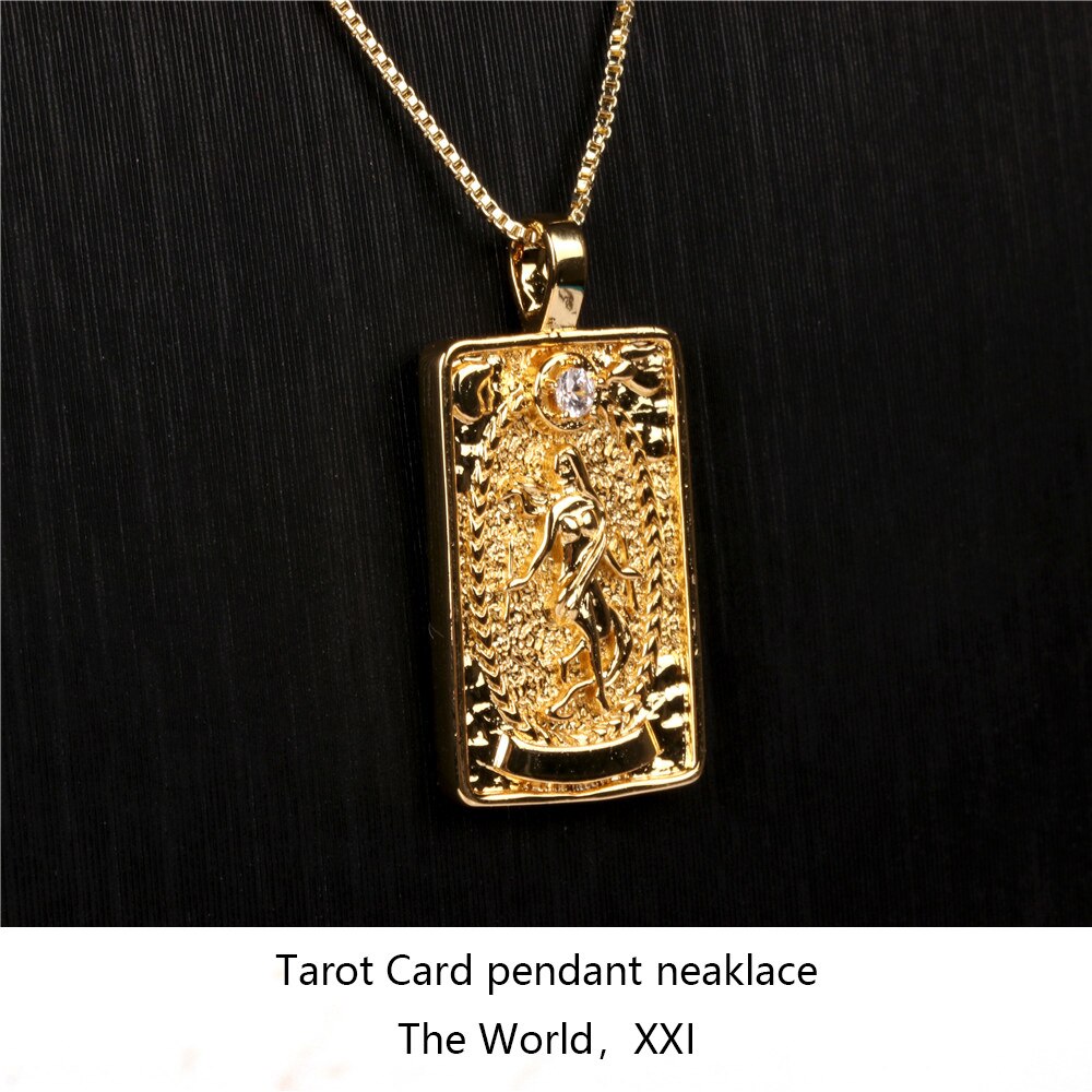 Vintage Tarot Card Pendant Necklace