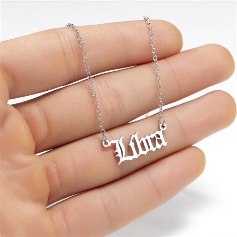 Zodiac Name Necklace