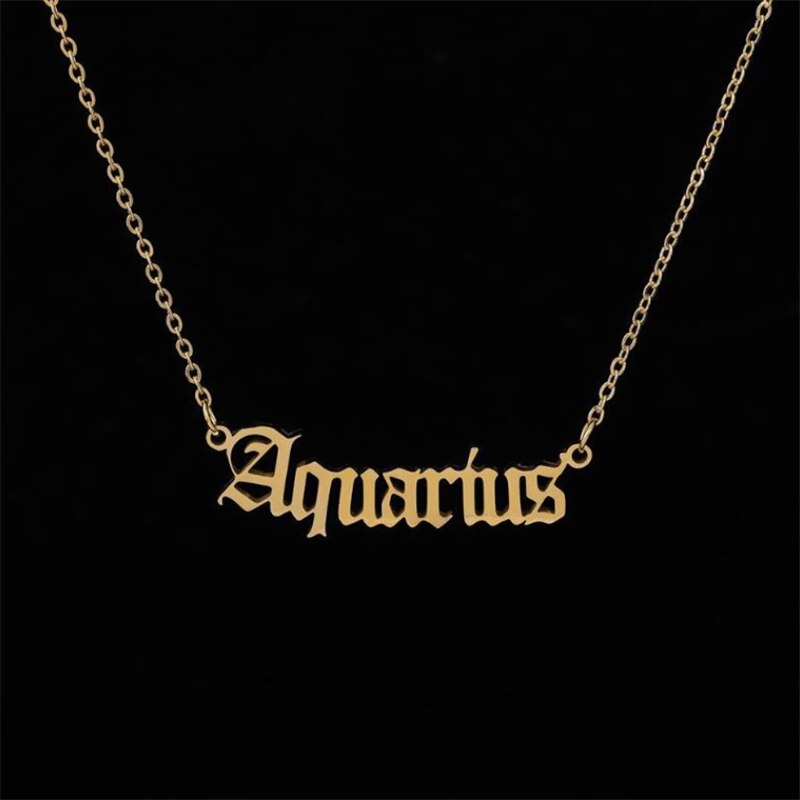 Zodiac Name Necklace