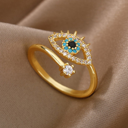 Evil Eye Zircon Ring