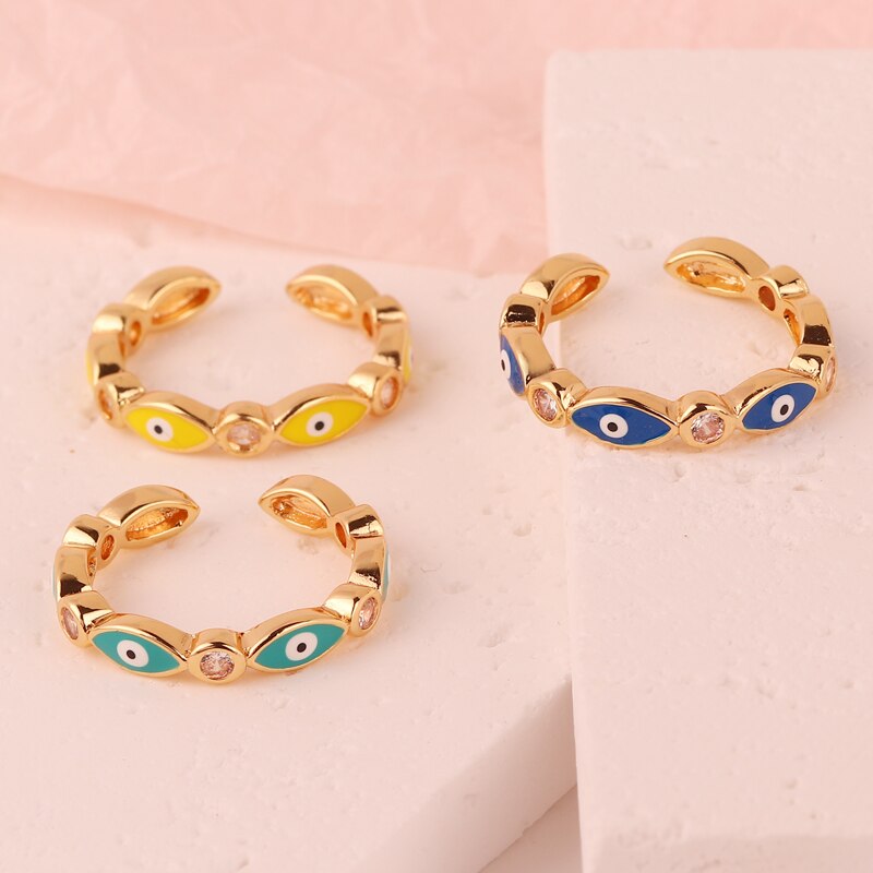 Mini Evil Eye Rainbow Ring