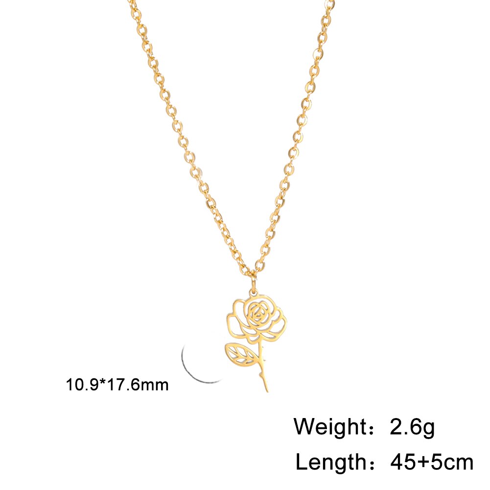 Dainty Birth Month Flower Necklace